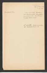 k.k. naturhistorisches Hofmuseum, Intendanzakten 1885-1896 (Hauer), Aktenzahl Z.94/1889, Seite 1